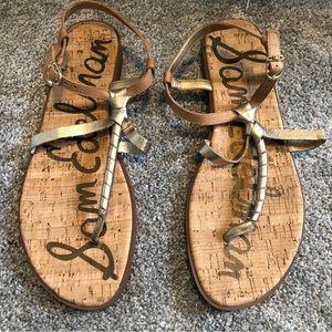 Sam Edelman Gold Strappy Sandals